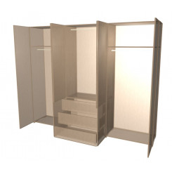 Full Wardrobe with Lots of Hanging space, shelves and drawers